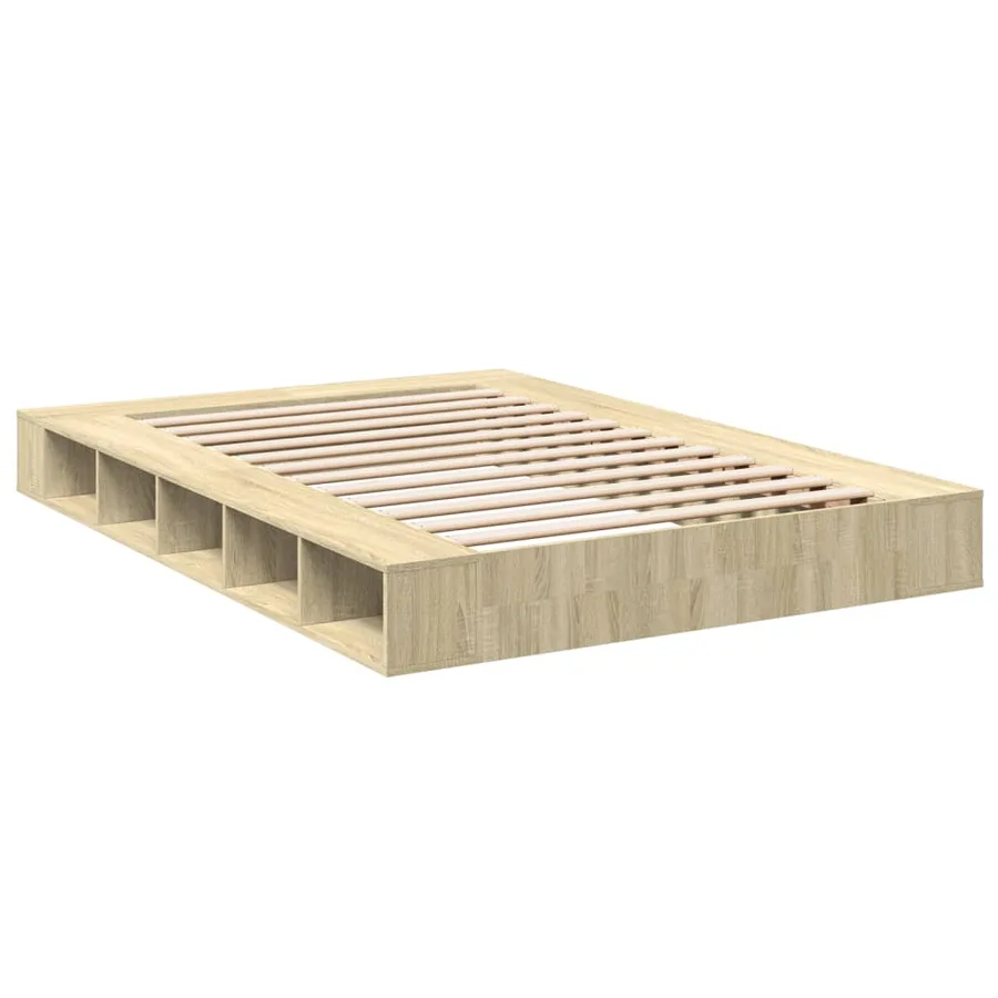 Cadre de lit sans matelas chêne sonoma 150x200 cm - 6