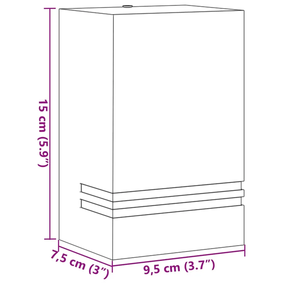 Appliques murales d'extérieur 2 pcs noir acier inoxydable - 7