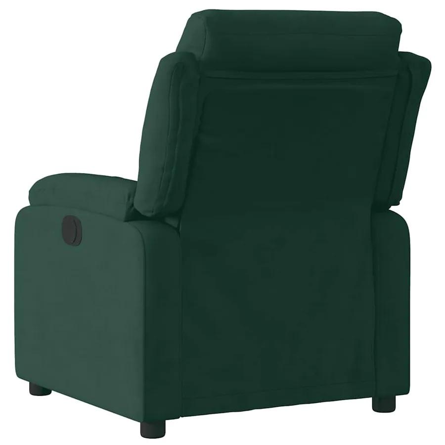 Fauteuil inclinable vert foncé velours - 3