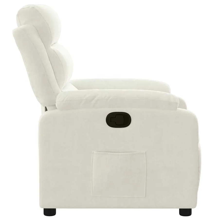 Fauteuil inclinable Crème Velours - 7