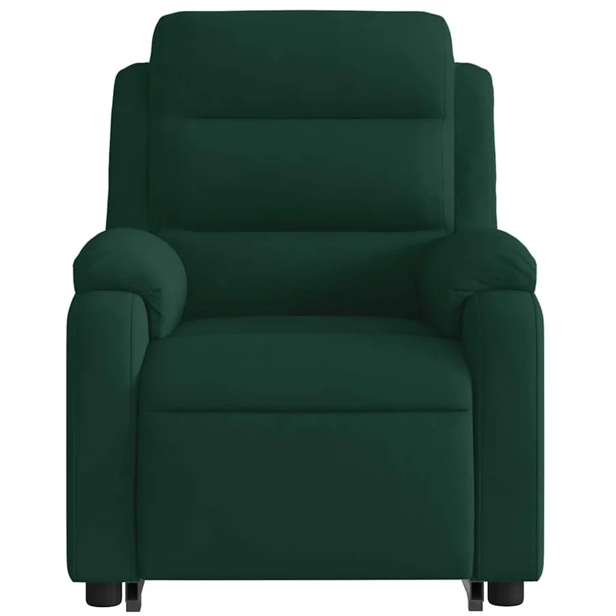 Fauteuil inclinable Vert foncé Velours - 9