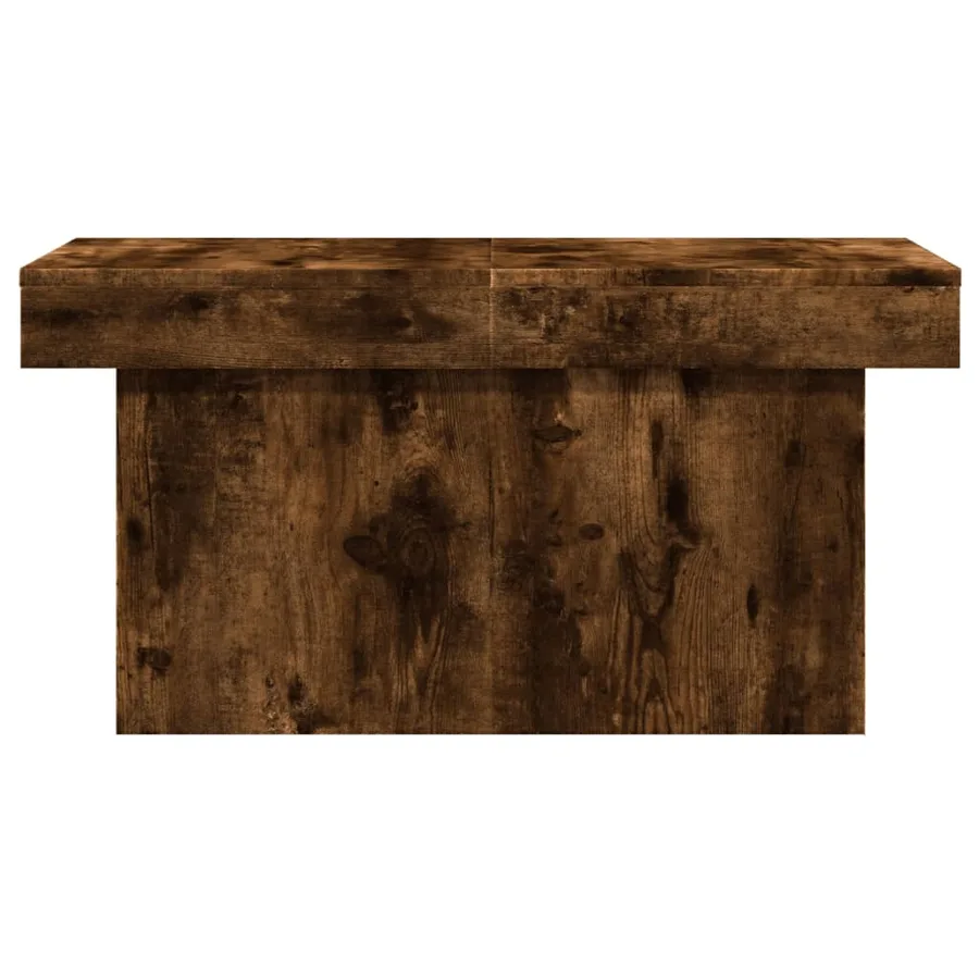 Table basse chêne fumé 100x55x40 cm bois d'ingénierie - 5