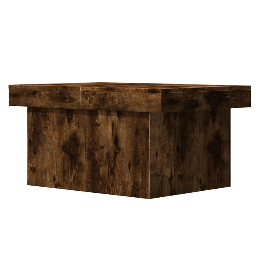 Table basse chêne fumé 100x55x40 cm bois d'ingénierie - 7