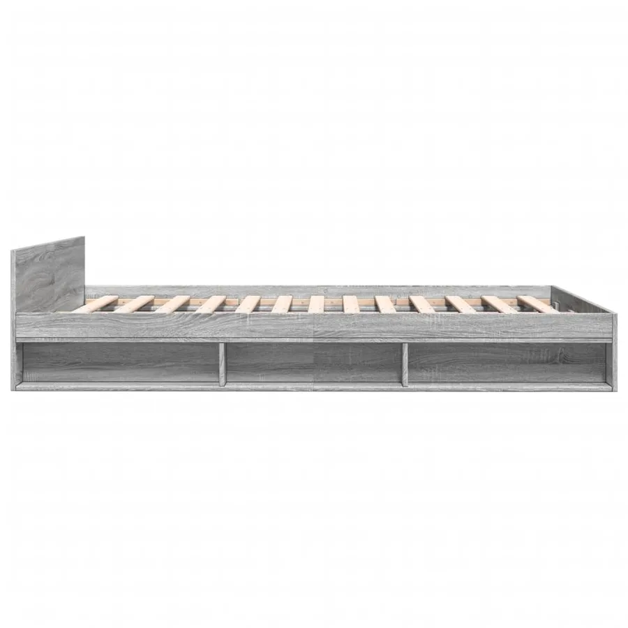 Cadre de lit avec tiroirs sans matelas sonoma gris 135x190 cm - 5