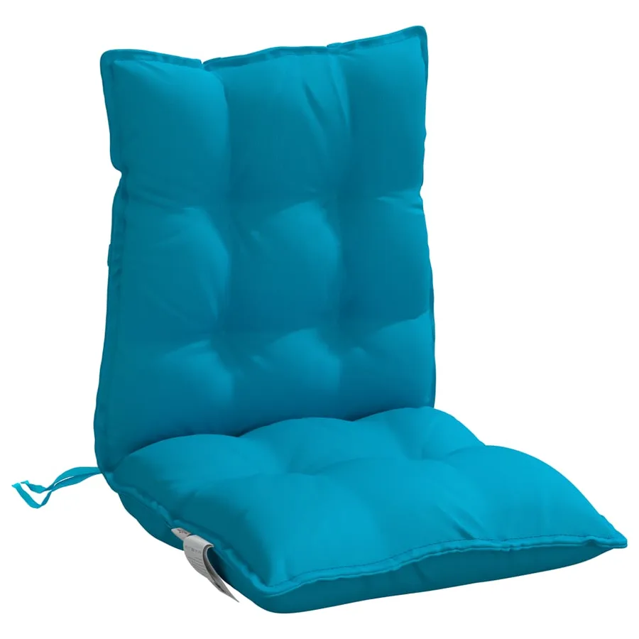 Coussins de chaise à dossier bas lot de 2 bleu clair - 4