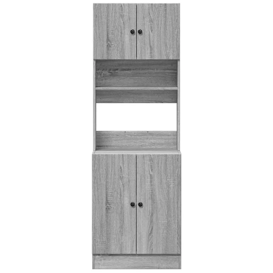 Armoire de cuisine sonoma gris 60x50x180 cm bois d’ingénierie - 4
