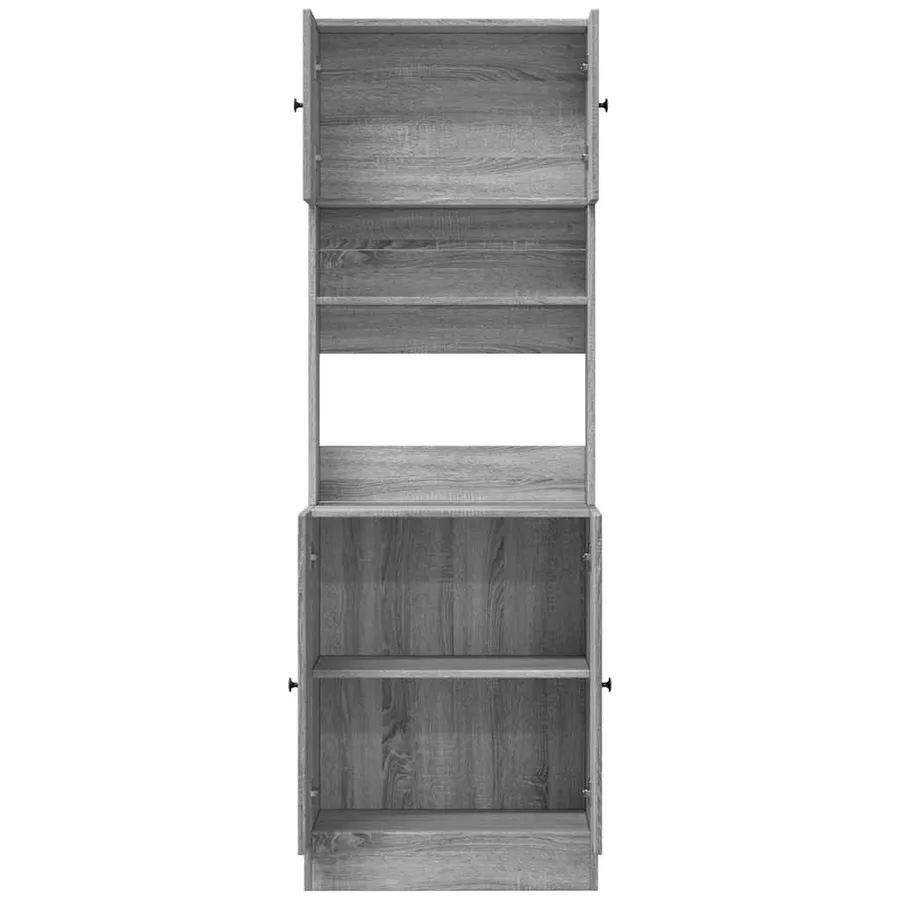 Armoire de cuisine sonoma gris 60x50x180 cm bois d’ingénierie - 8