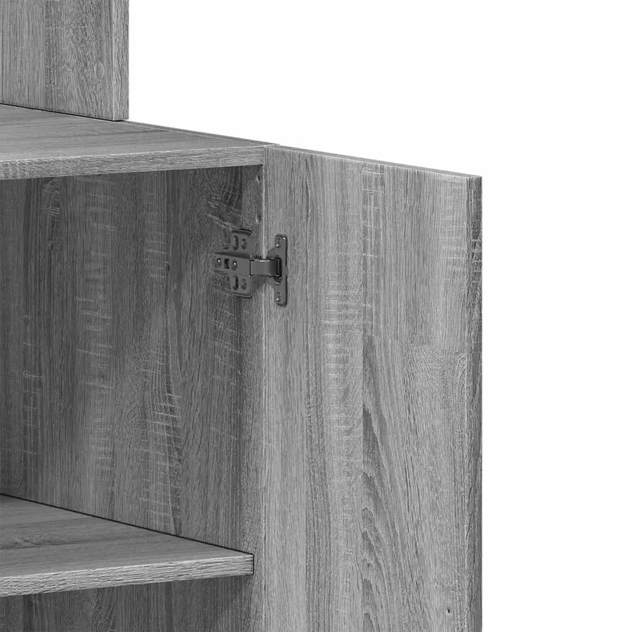 Armoire de cuisine sonoma gris 60x50x180 cm bois d’ingénierie - 9