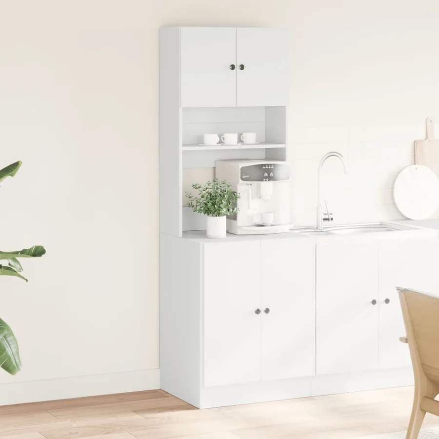Armoire de cuisine blanc 60x50x180 cm bois d'ingénierie - 3