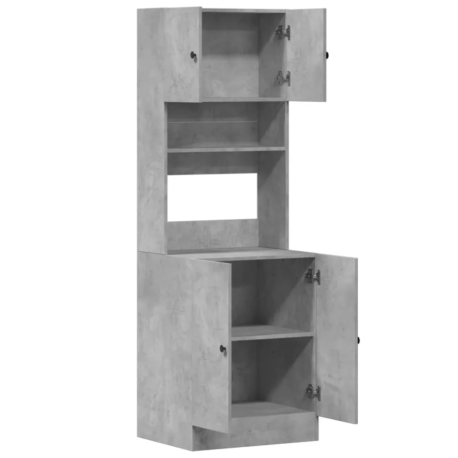 Armoire de cuisine gris béton 60x50x180 cm bois d'ingénierie - 7