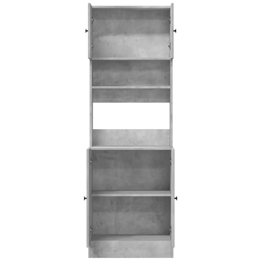 Armoire de cuisine gris béton 60x50x180 cm bois d'ingénierie - 8