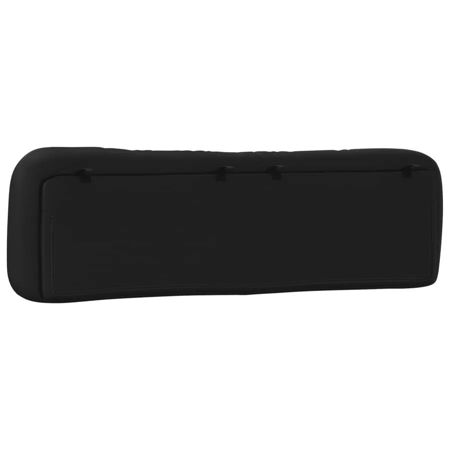 Coussin de tête de lit noir 180 cm en similicuir - 7