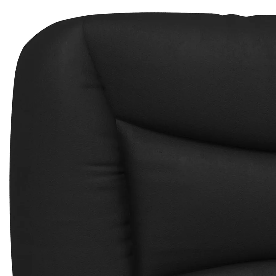Coussin de tête de lit noir 180 cm en similicuir - 8