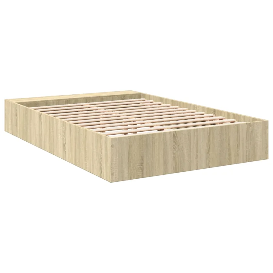 Cadre de lit sans matelas chêne sonoma 120x190 cm - 6