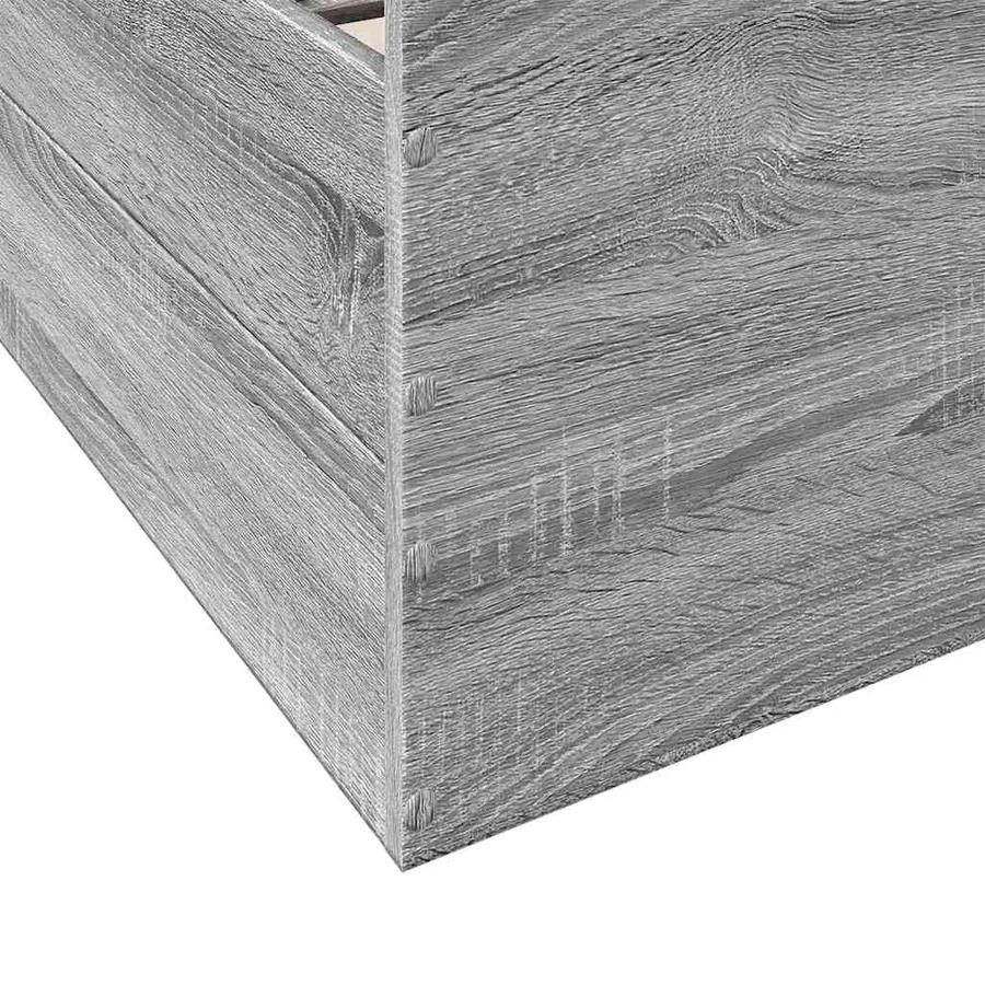 Cadre de lit avec tiroirs sans matelas sonoma gris 160x200 cm - 8