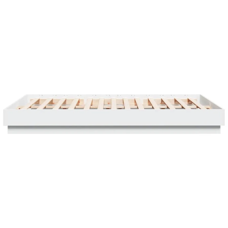 Cadre de lit sans matelas blanc 150x200 cm - 5