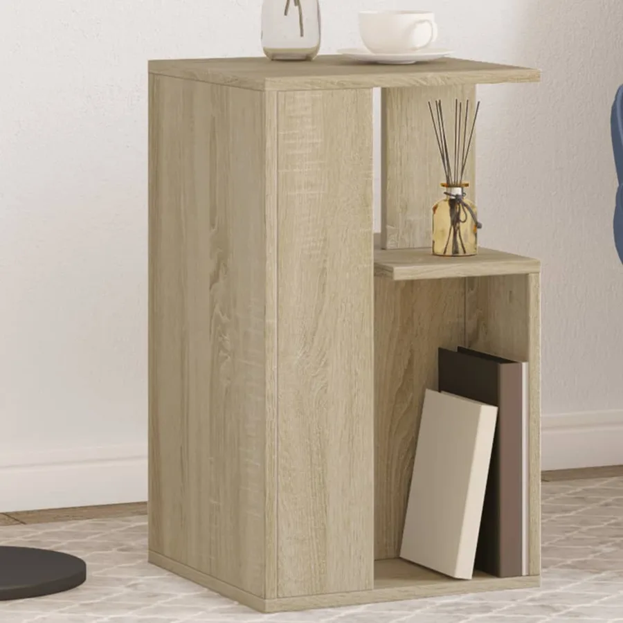 Table d'appoint chêne sonoma 35x35x60 cm bois d'ingénierie - 2