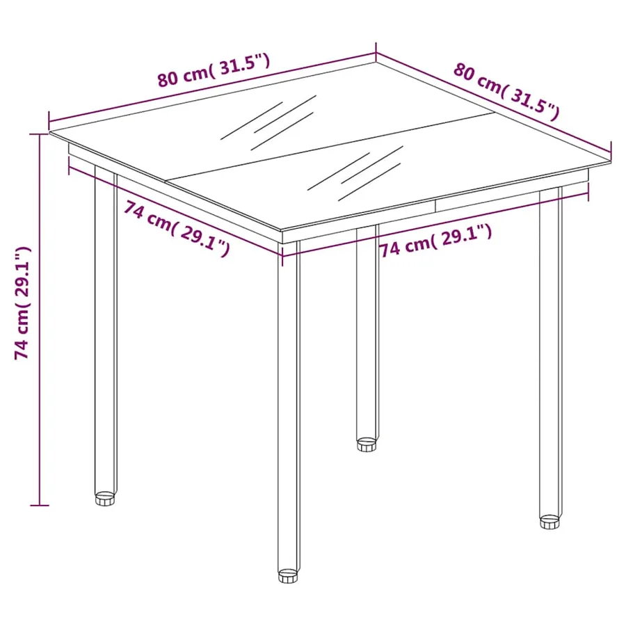 Ensemble à manger de jardin avec coussins 3 pcs Noir - 11
