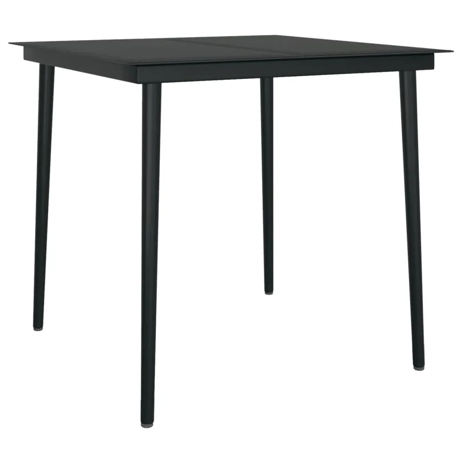 Ensemble à manger de jardin coussins 5pcs Noir Résine tressée - 4