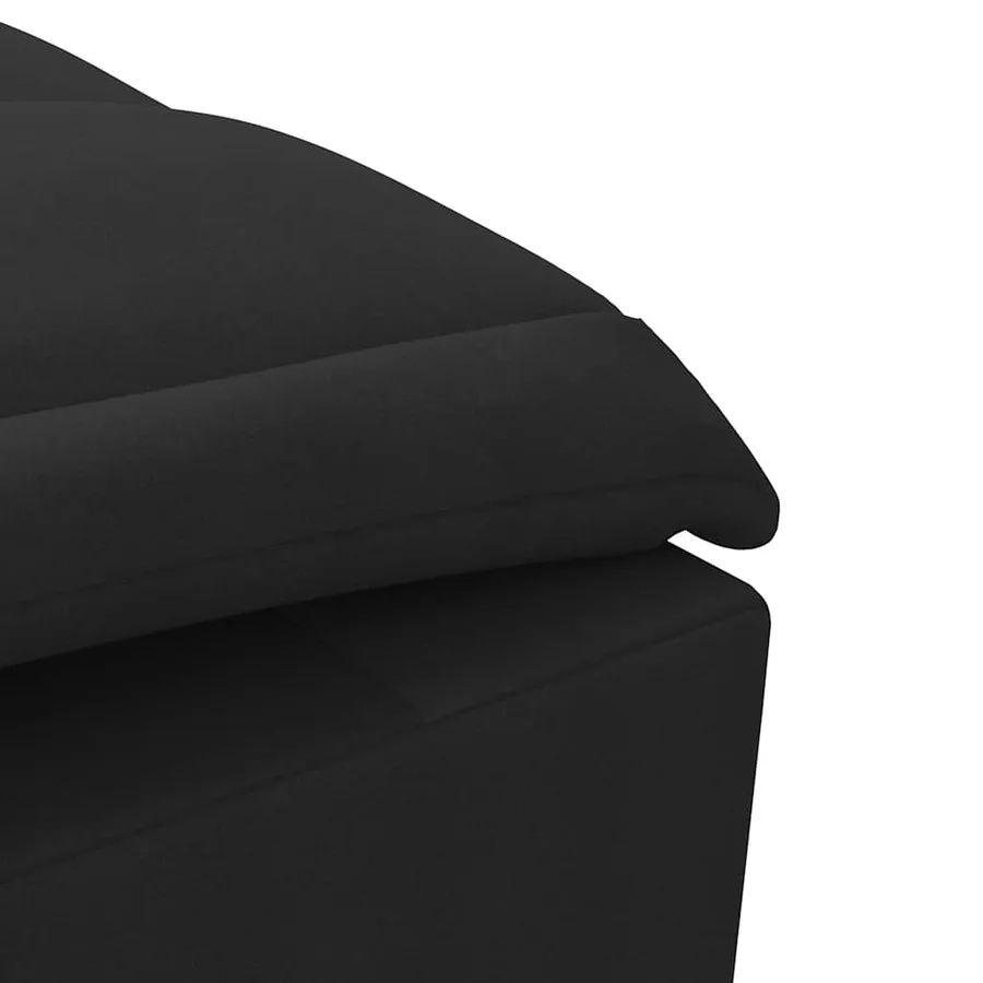 Chaise longue de massage avec traversin noir tissu - 8