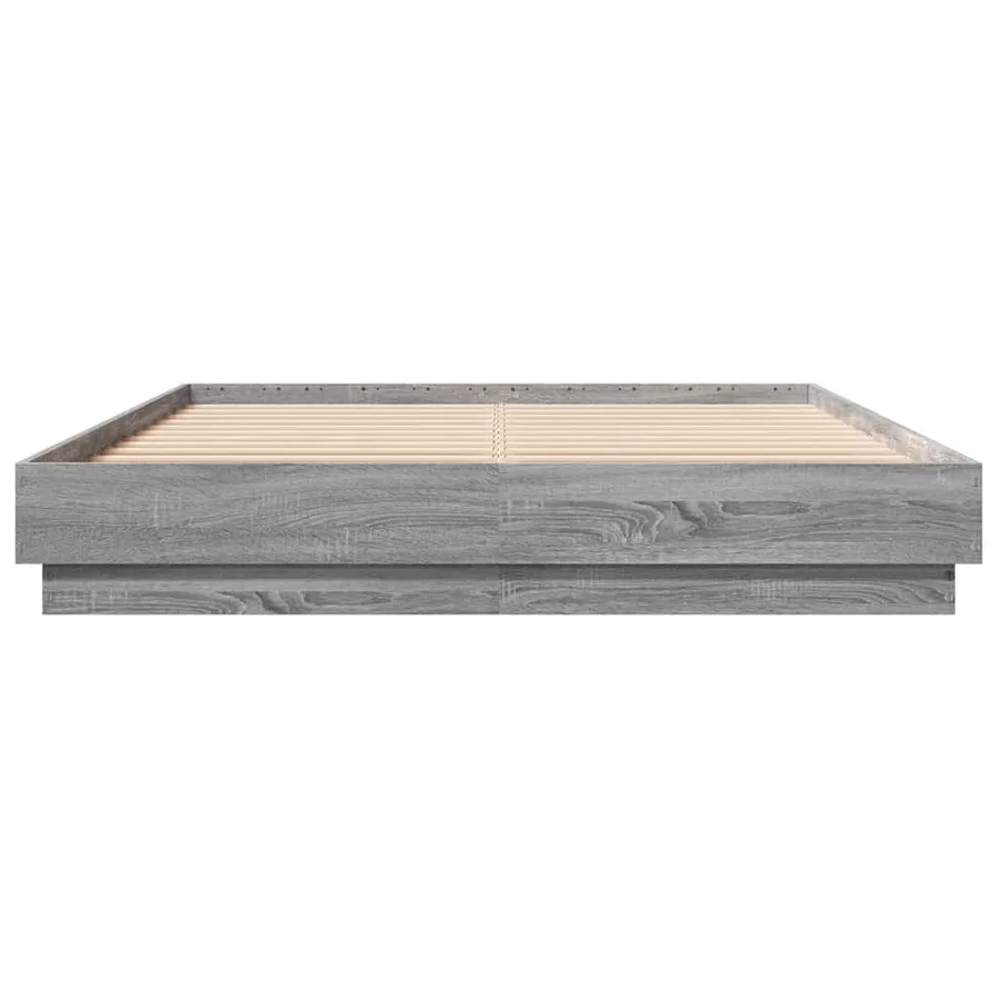 Cadre de lit sans matelas sonoma gris 150x200 cm - 4