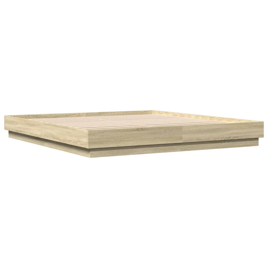 Cadre de lit sans matelas chêne sonoma 180x200 cm - 3