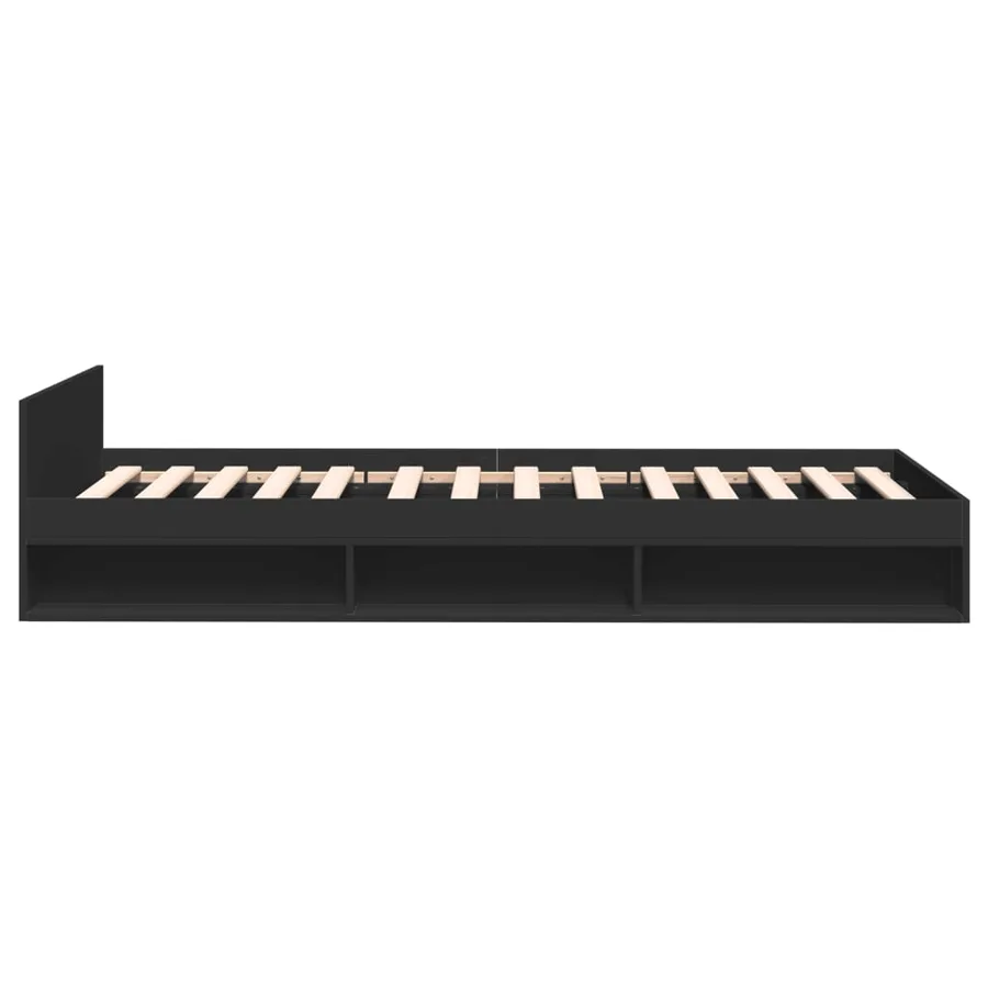 Cadre de lit avec tiroir sans matelas noir 75x190 cm - 5
