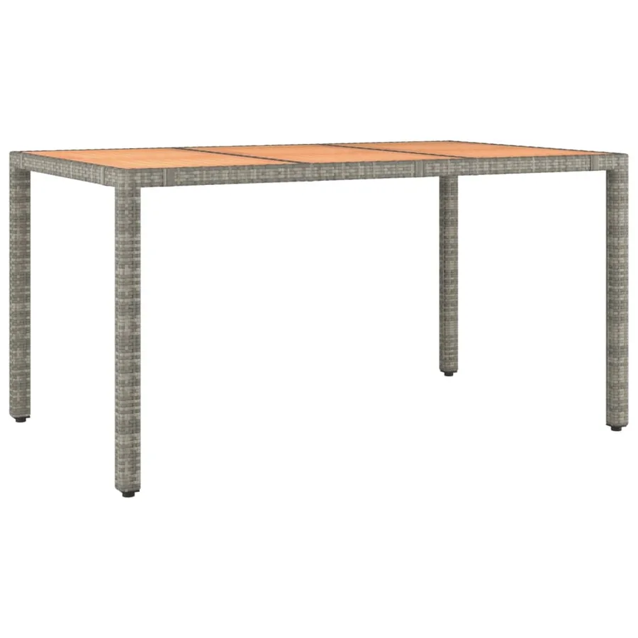 Ensemble à manger de jardin 5 pcs coussins gris résine tressée - 4