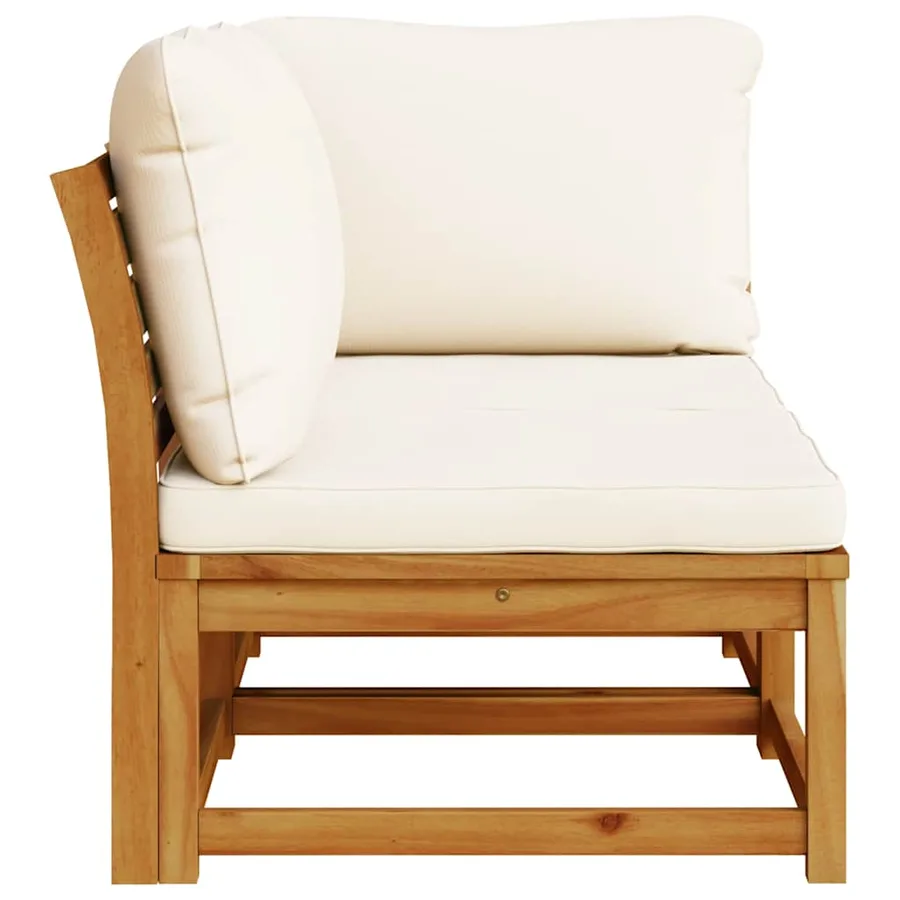 Salon de jardin 2 pcs avec coussins bois massif d'acacia - 5