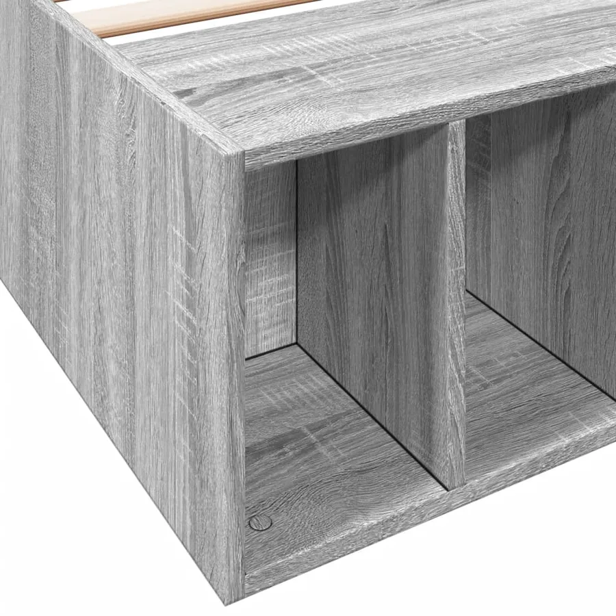 Cadre de lit sans matelas sonoma gris 100x200 cm - 7