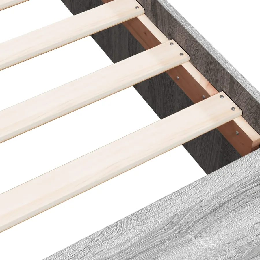 Cadre de lit sans matelas sonoma gris 100x200 cm - 8