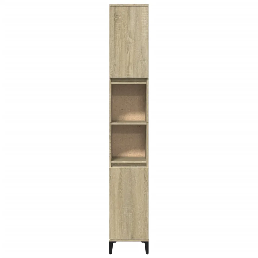 Armoire salle de bain chêne sonoma 30x30x190 cm - 3