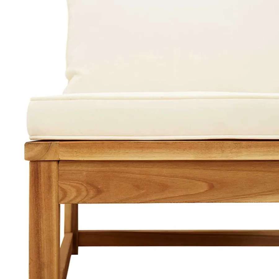 Salon de jardin avec coussins 7 pcs bois massif d'acacia - 6
