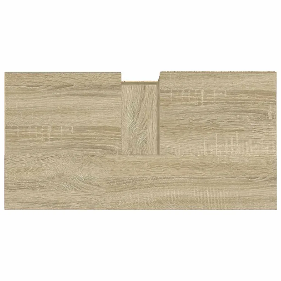 Armoire salle de bain chêne sonoma 65x33x60 cm - 7