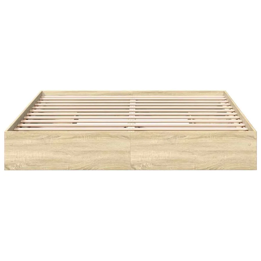 Cadre de lit avec tiroirs sans matelas chêne sonoma 180x200 cm - 4