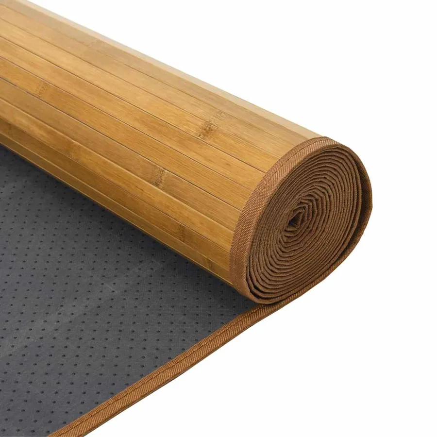 Tapis rectangulaire naturel 80x100 cm bambou - 5