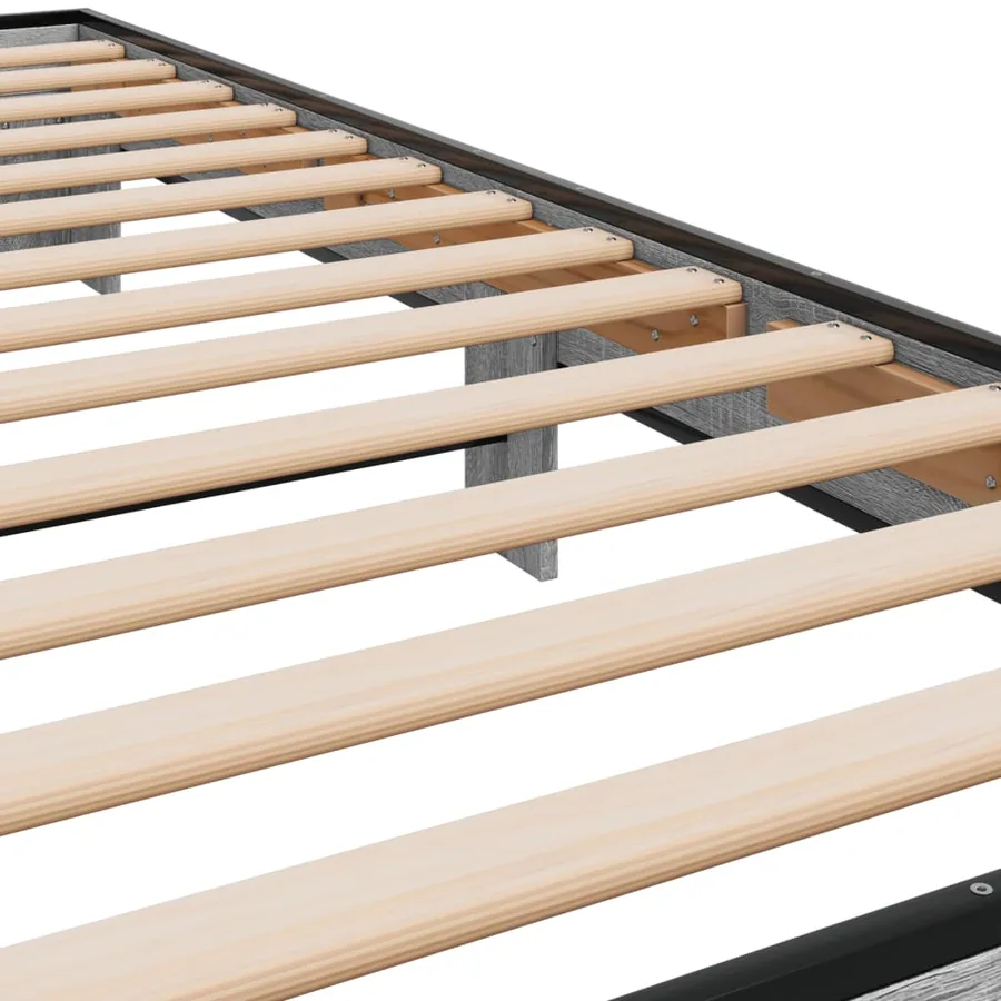 Cadre de lit sans matelas sonoma gris 90x200 cm - 7