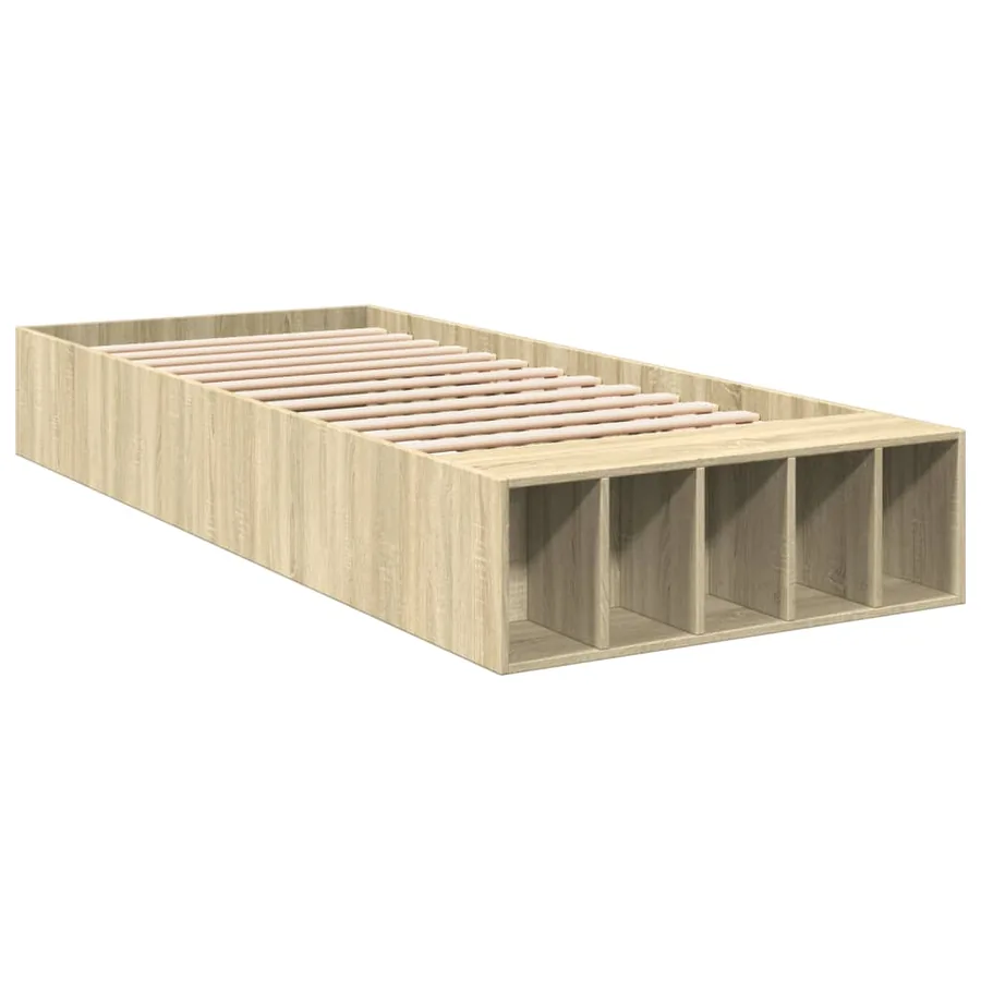 Cadre de lit sans matelas chêne sonoma 90x200 cm - 3