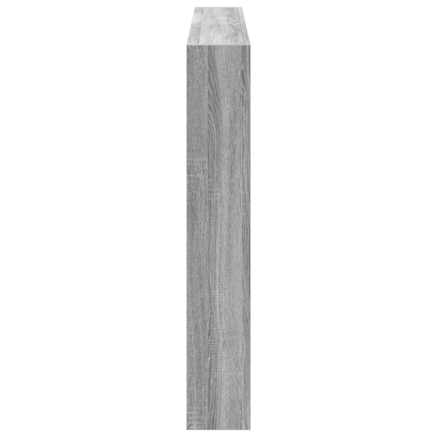 Armoire tête de lit avec LED sonoma gris 160x17x102 cm - 7