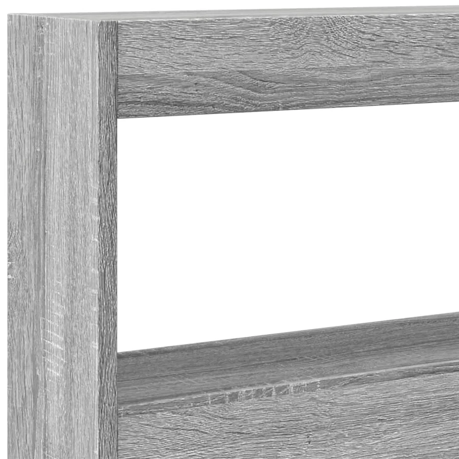Armoire tête de lit avec LED sonoma gris 160x17x102 cm - 9