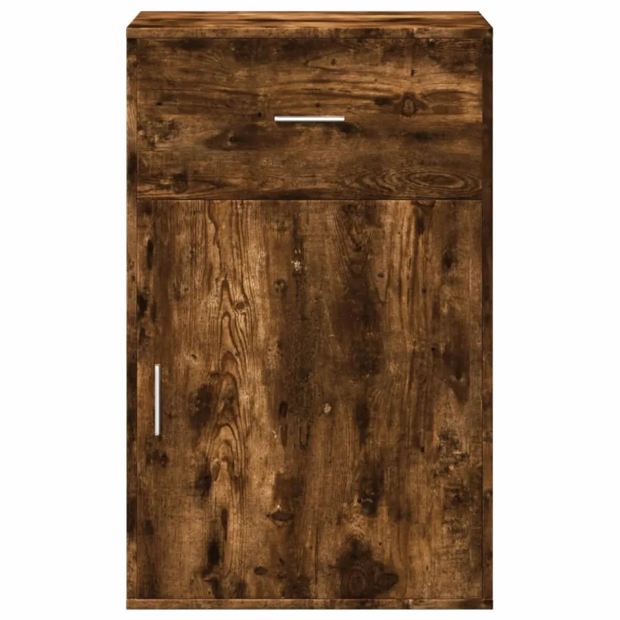 Armoire de rangement chêne fumé 56,5x39x90 cm bois d'ingénierie - 5