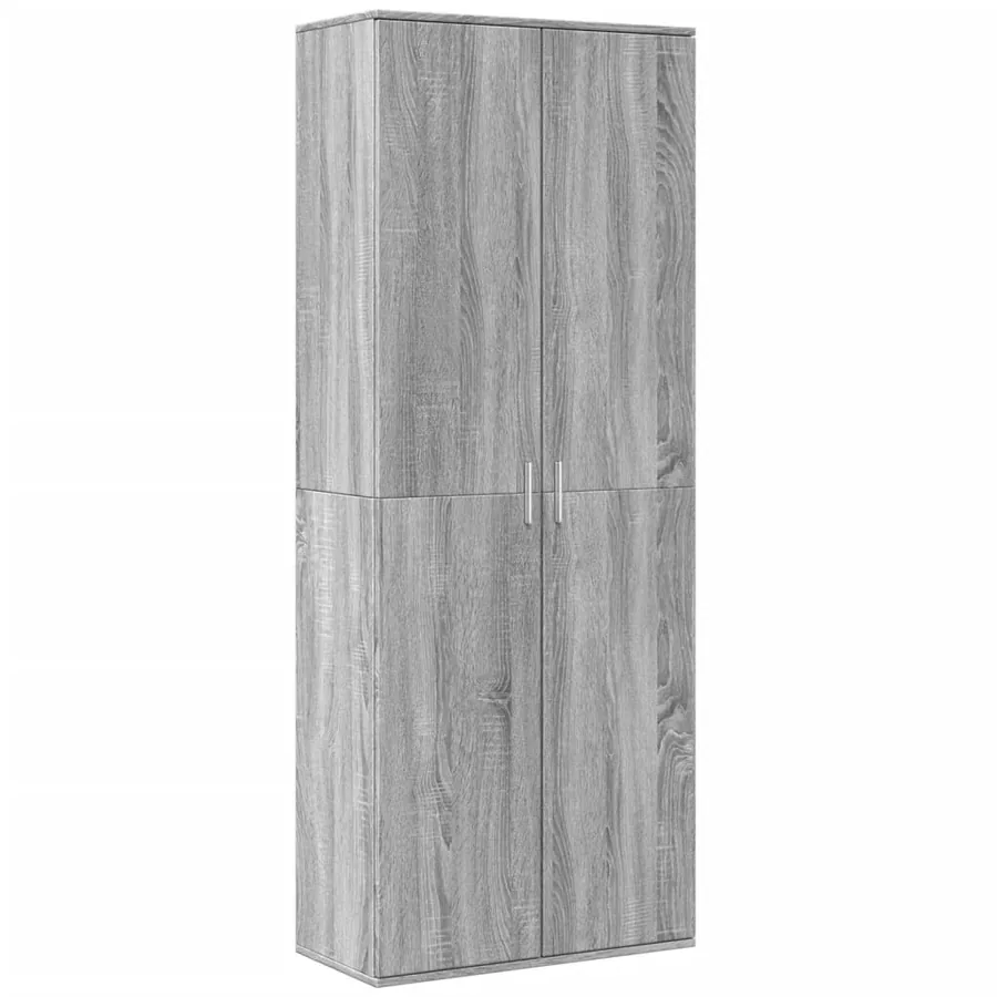 Buffet haut sonoma gris 70x35x180 cm bois d'ingénierie - 2