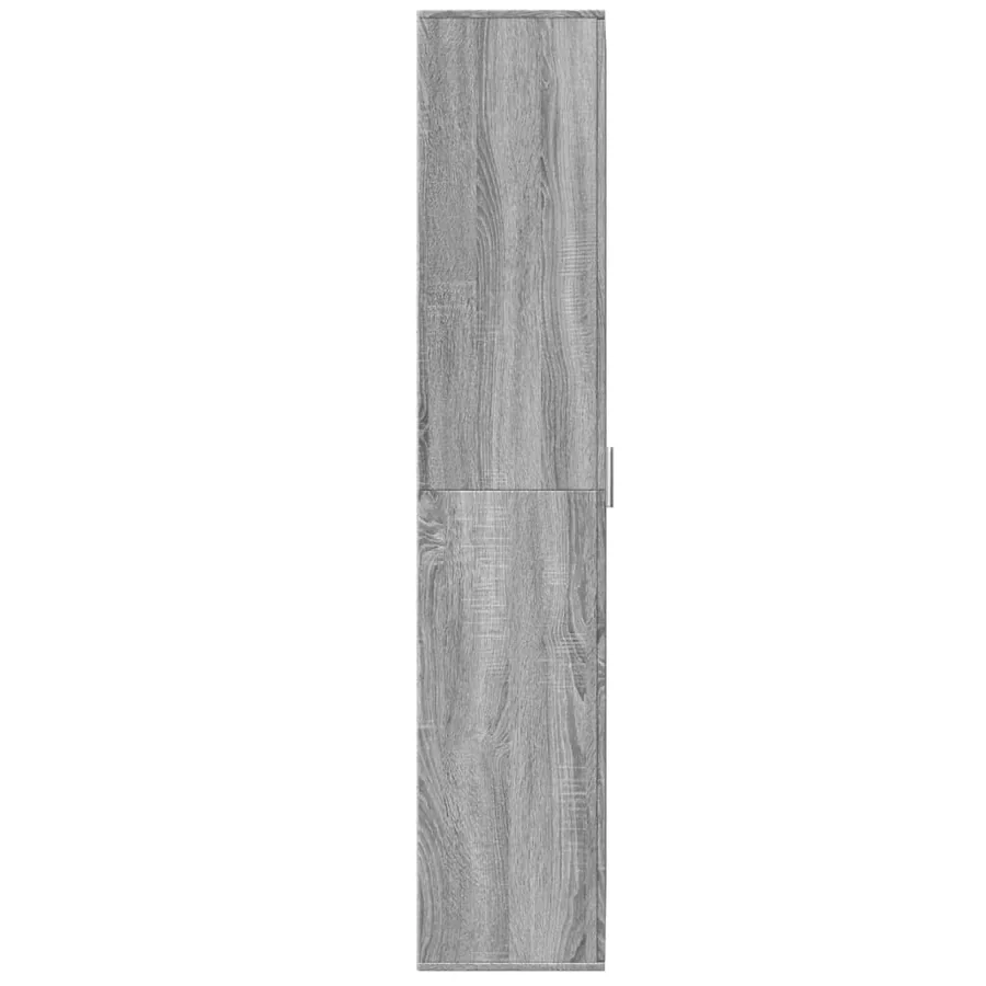 Buffet haut sonoma gris 70x35x180 cm bois d'ingénierie - 4
