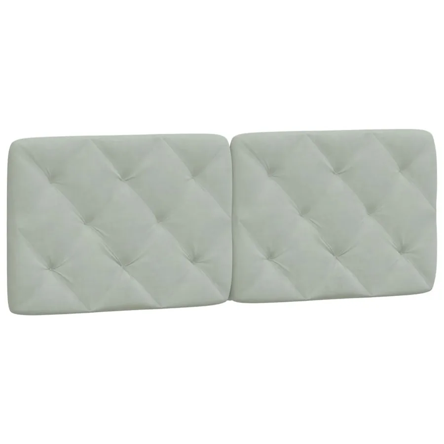 Cadre de lit avec LED sans matelas gris clair 140x190cm velours - 9