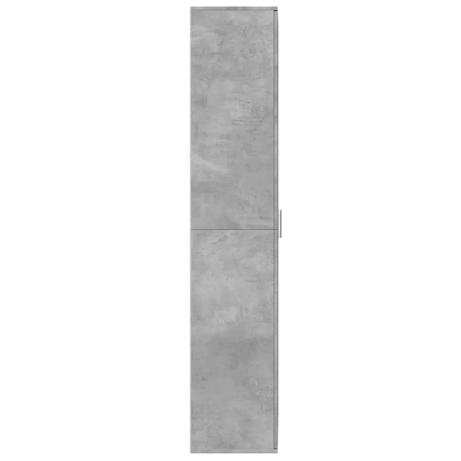Buffet haut gris béton 70x35x180 cm bois d'ingénierie - 4
