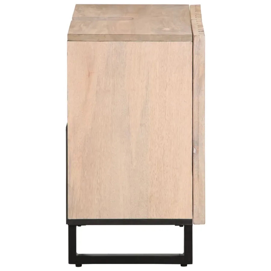 Armoire lavabo de bain 62x34x58 cm bois massif de manguier - 4