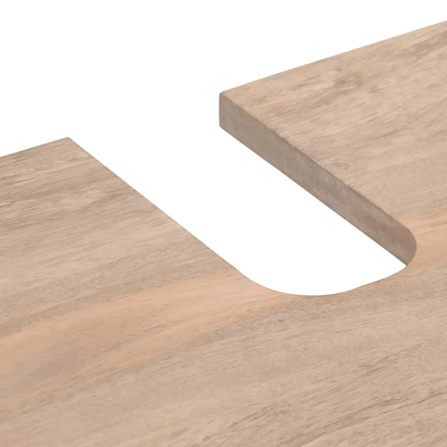 Ensemble de meubles salle de bain 2 pcs bois de manguier massif - 8