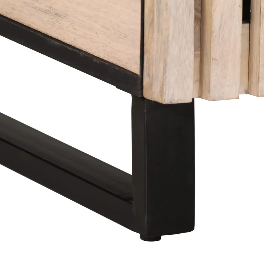 Ensemble de meubles salle de bain 2 pcs bois de manguier massif - 9