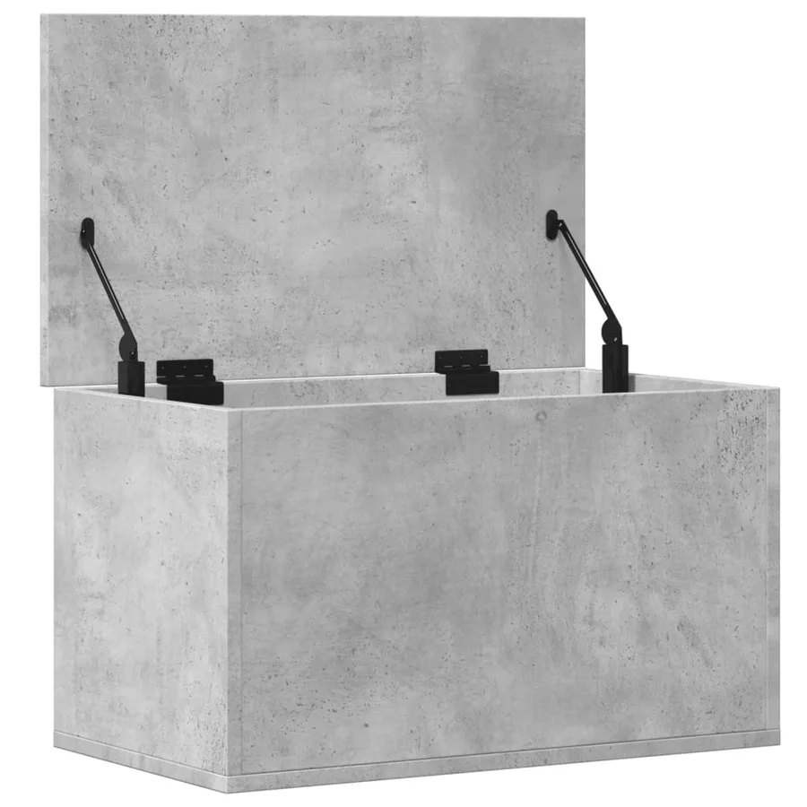 Boîte de rangement gris béton 60x35x35 cm bois d'ingénierie - 7
