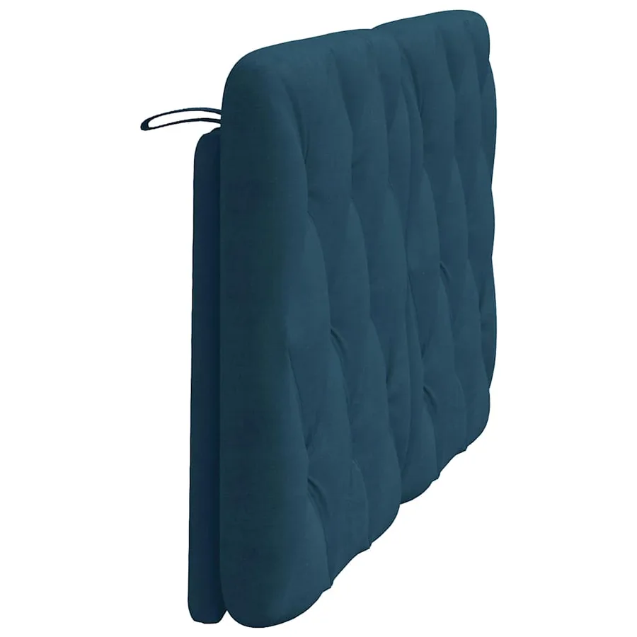 Coussin de tête de lit bleu 120 cm velours - 6
